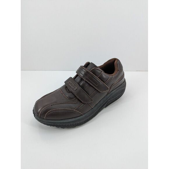 Other - Men's Gedfy Gravity Defyer Brown Leather Hook Strap Comfort Shoes,12 VersoShock